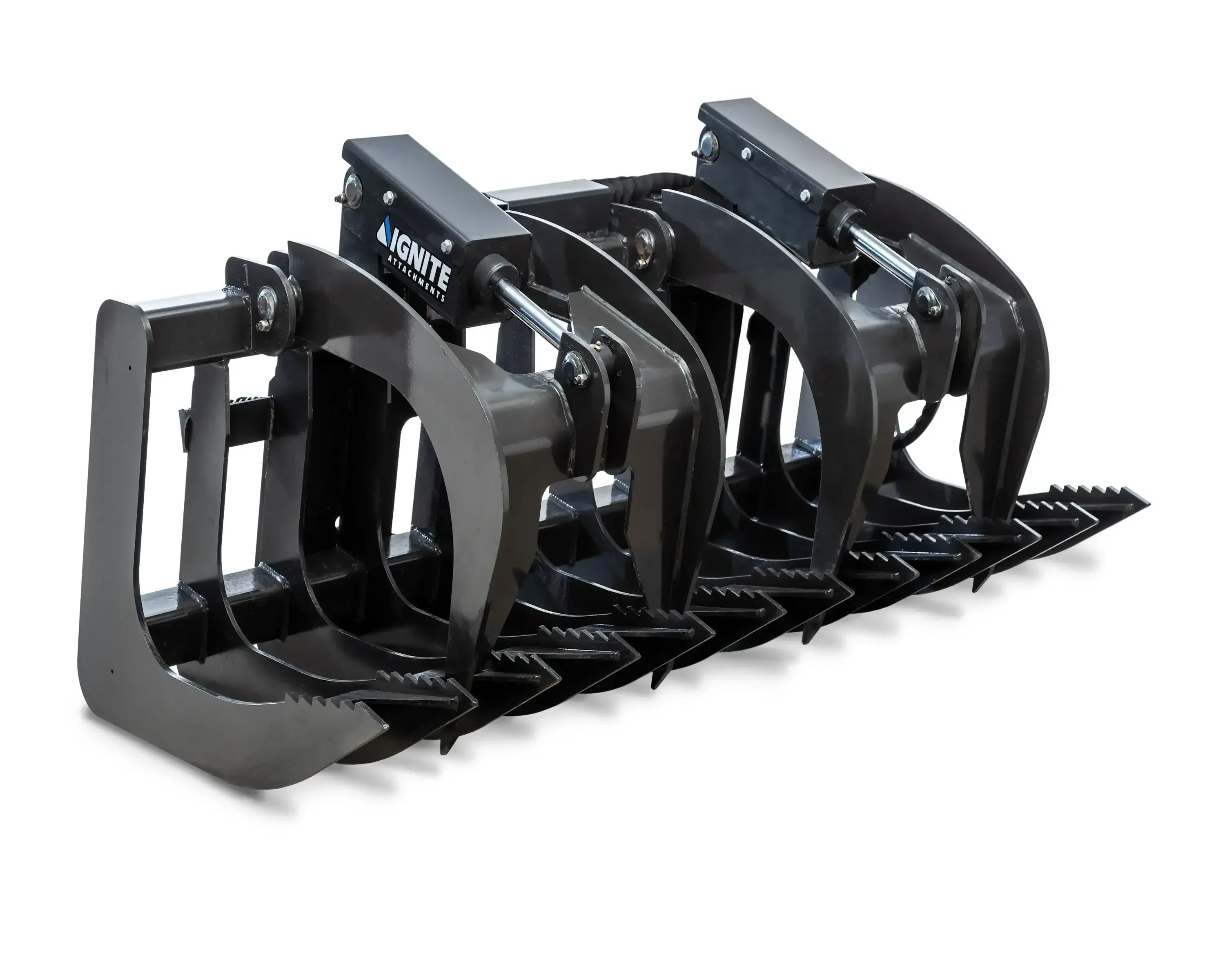 Ignite Attachments 74" Root Grapple | Widest Coverage Skid Steer Land Clearing Attachment - Log Bear Works