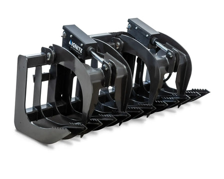 Ignite Attachments 74" Root Grapple | Widest Coverage Skid Steer Land Clearing Attachment - Log Bear Works