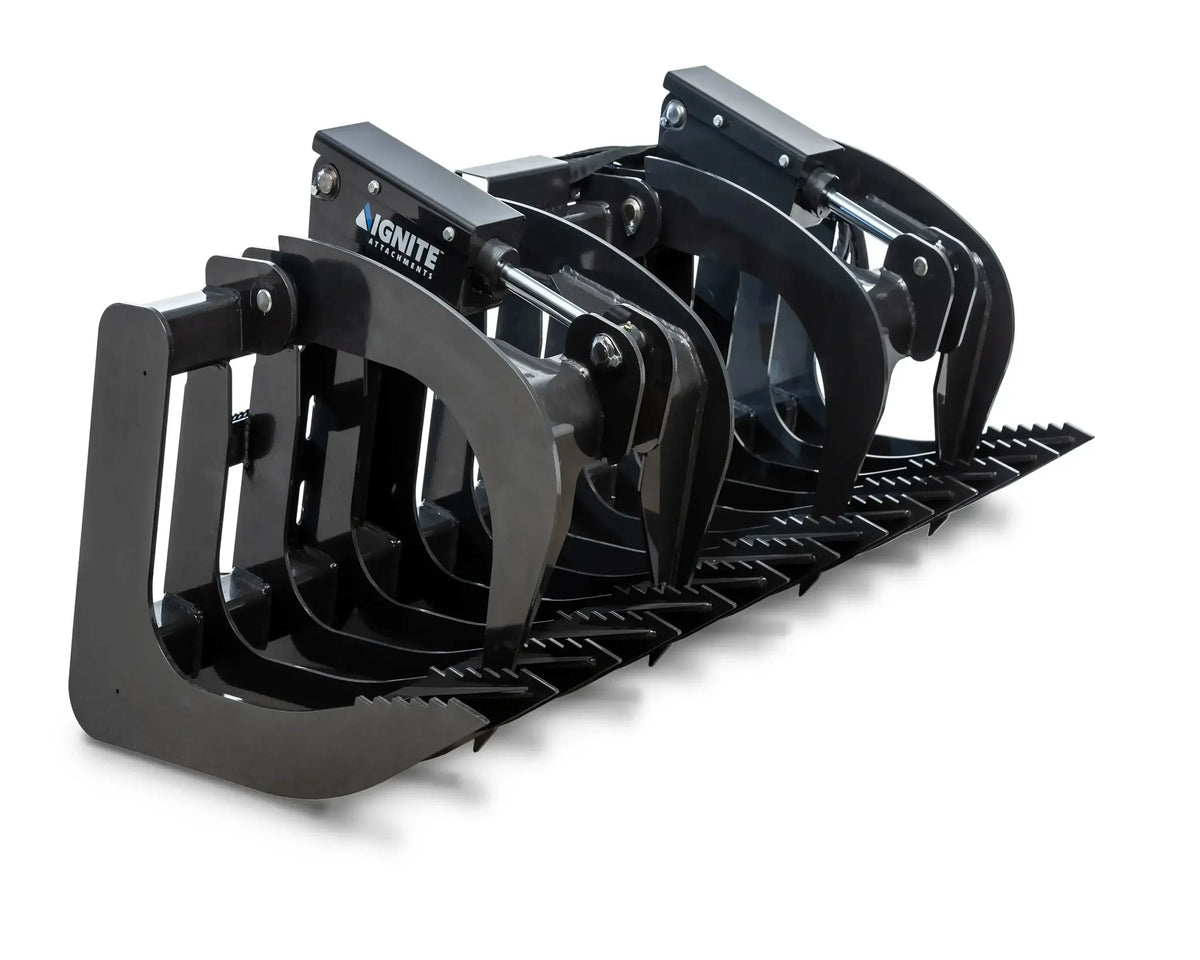 Ignite Attachments 82" Root Grapple | Pro-Grade Skid Steer Attachment for Large-Scale Land Clearing - Log Bear Works