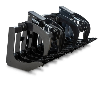 Ignite Attachments 82" Root Grapple | Pro-Grade Skid Steer Attachment for Large-Scale Land Clearing - Log Bear Works