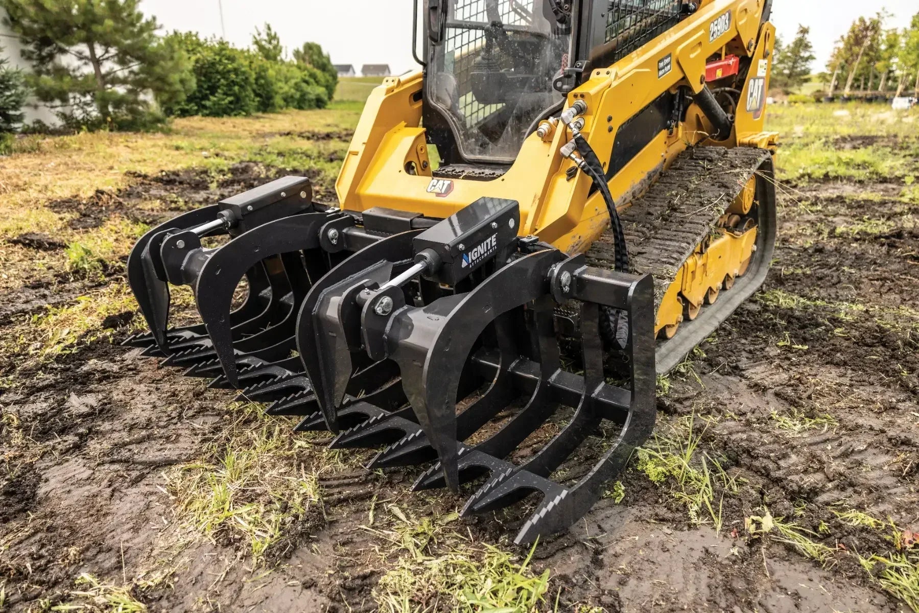 Ignite Attachments 62-Inch Root Grapple Attachment | Heavy-Duty Land Clearing for Skid Steers - Log Bear Works