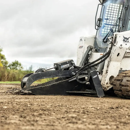 Ignite Attachments 46-Inch Stump Bucket | Heavy-Duty Skid Steer Attachment for Stump & Root Removal - Log Bear Works