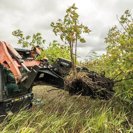 Ignite Attachments 46-Inch Stump Bucket | Heavy-Duty Skid Steer Attachment for Stump & Root Removal - Log Bear Works