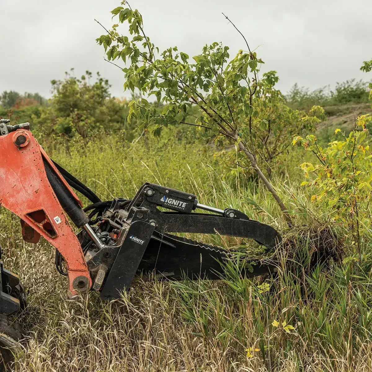 Ignite Attachments 46-Inch Stump Bucket | Heavy-Duty Skid Steer Attachment for Stump & Root Removal - Log Bear Works