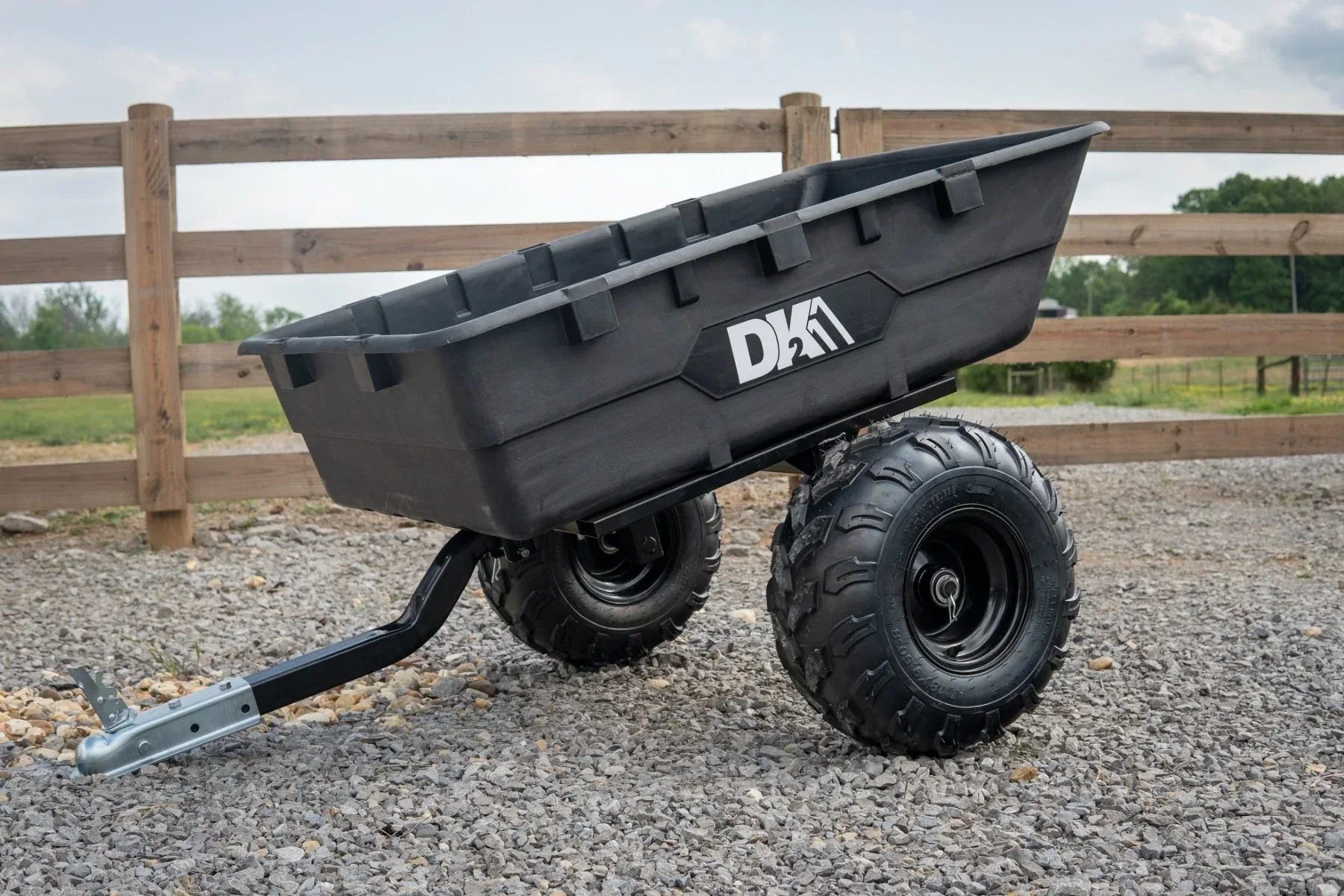 DK2 MMT-ATV Poly ATV Trailer | 1,100 LB Payload, 18-Inch Off-Road Tires, Heavy-Duty Steel Frame - Log Bear Works