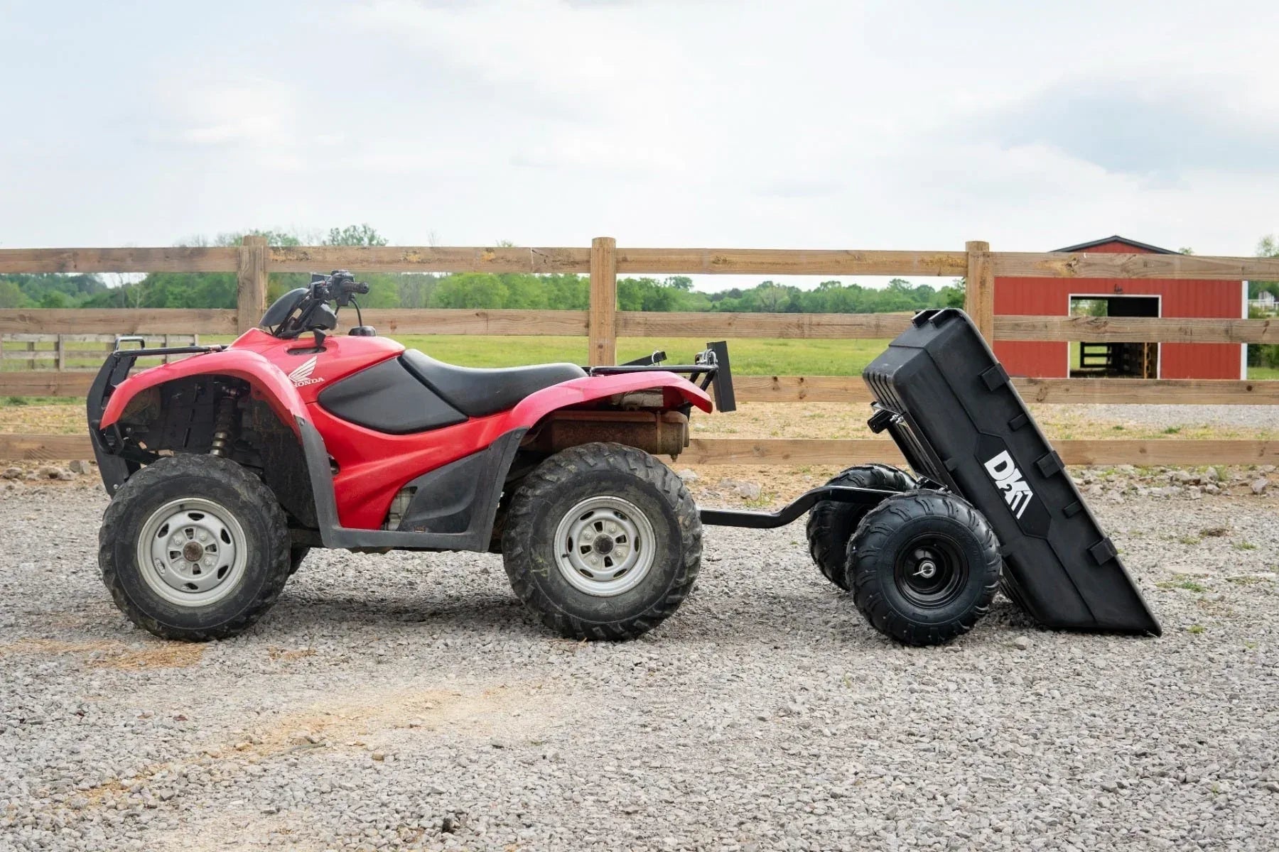 DK2 MMT-ATV Poly ATV Trailer | 1,100 LB Payload, 18-Inch Off-Road Tires, Heavy-Duty Steel Frame - Log Bear Works