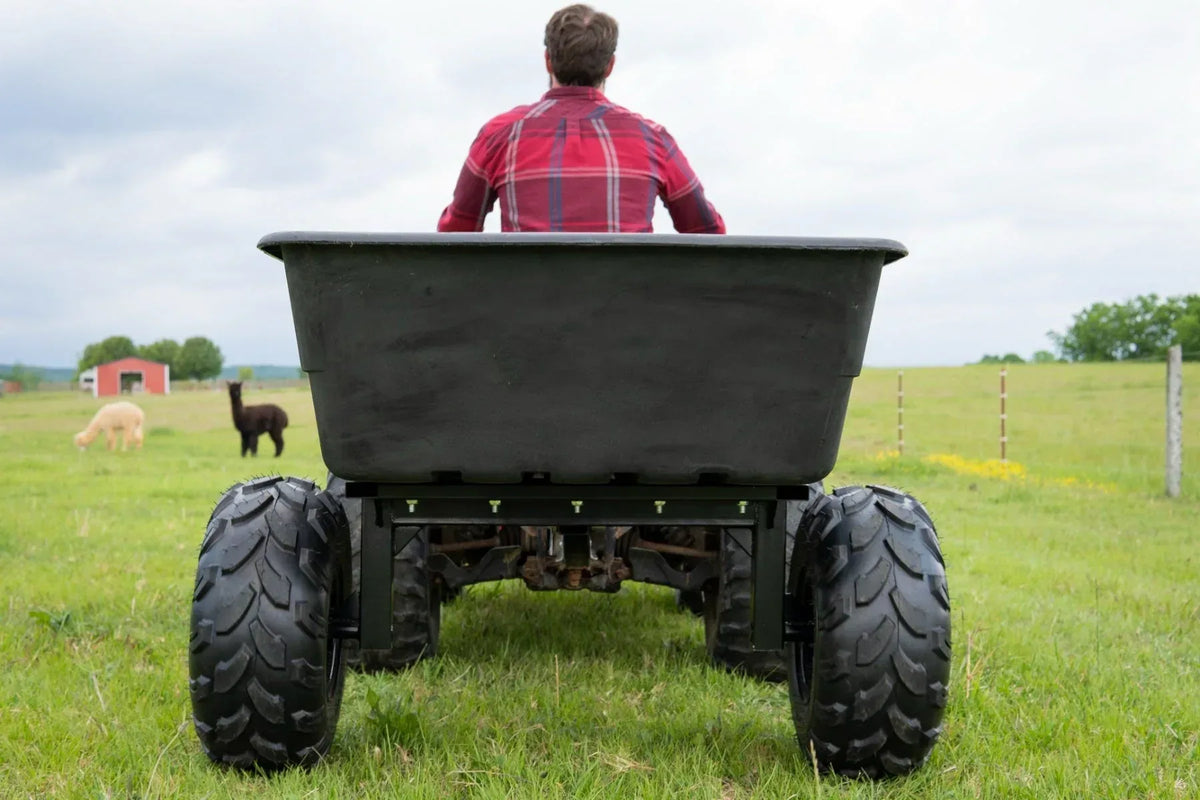 DK2 MMT-ATV Poly ATV Trailer | 1,100 LB Payload, 18-Inch Off-Road Tires, Heavy-Duty Steel Frame - Log Bear Works