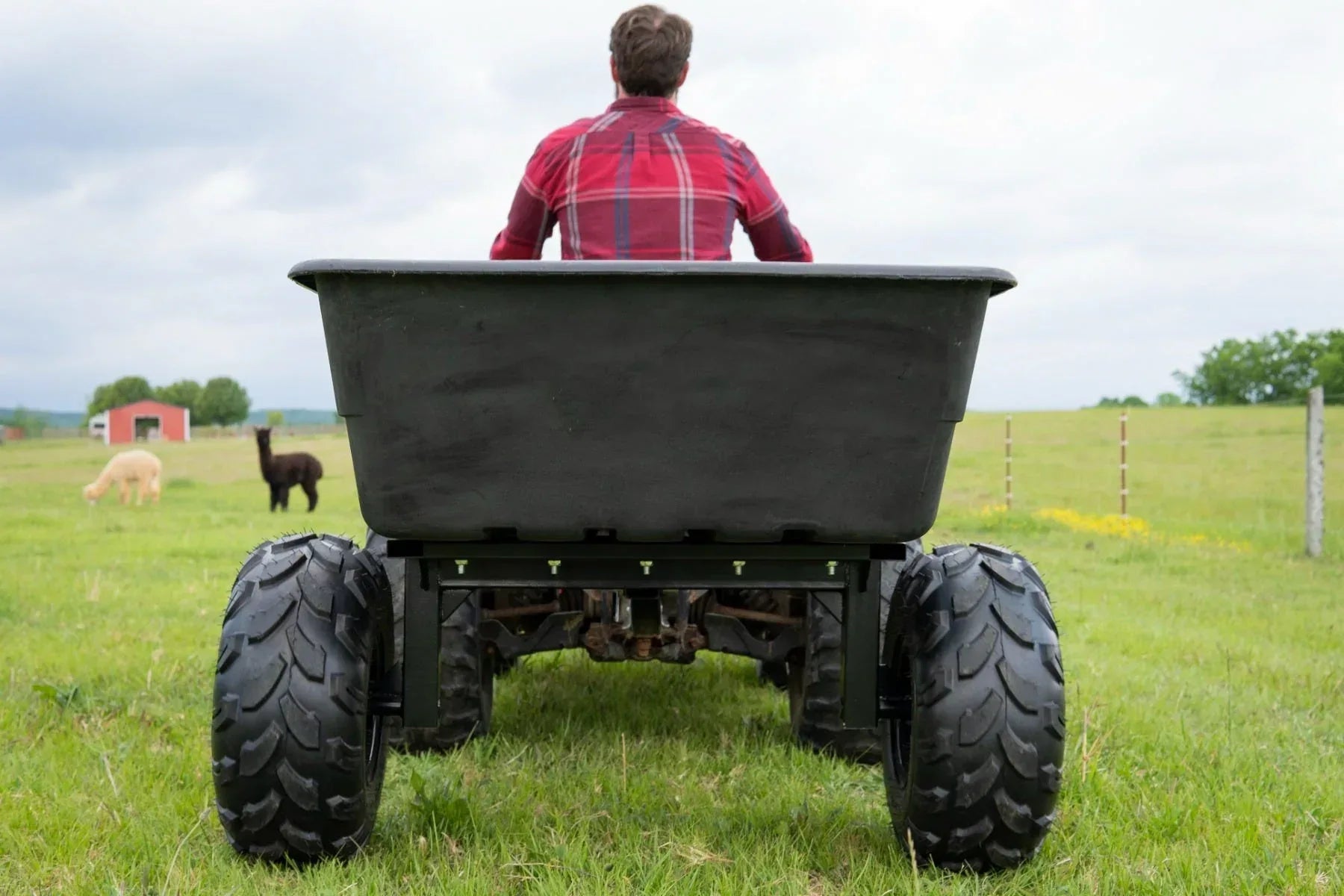 DK2 MMT-ATV Poly ATV Trailer | 1,100 LB Payload, 18-Inch Off-Road Tires, Heavy-Duty Steel Frame - Log Bear Works