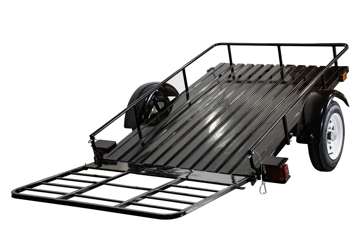 DK2 MMT4X6O 4x6 Ft Steel Dump Utility Trailer | 1,314 LB Payload, DOT LED Lights, UV Powder-Coated - Log Bear Works