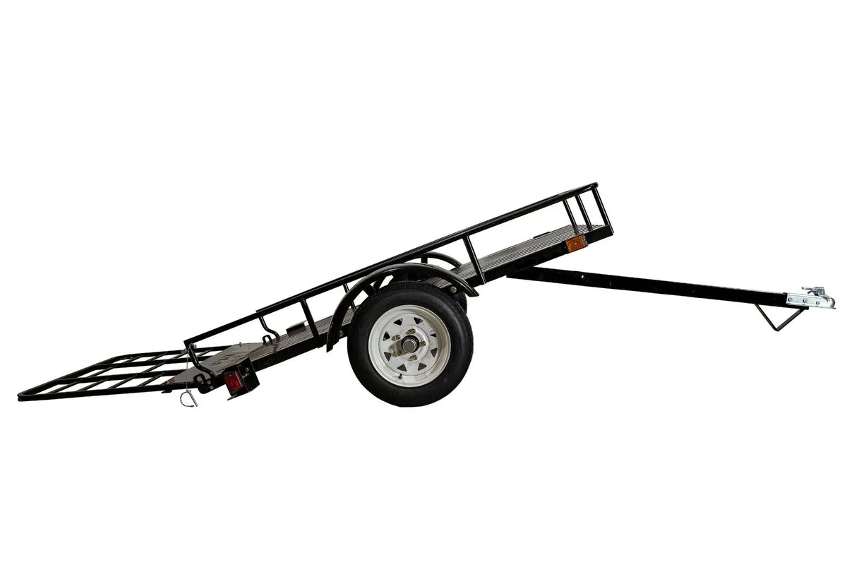 DK2 MMT4X6O 4x6 Ft Steel Dump Utility Trailer | 1,314 LB Payload, DOT LED Lights, UV Powder-Coated - Log Bear Works