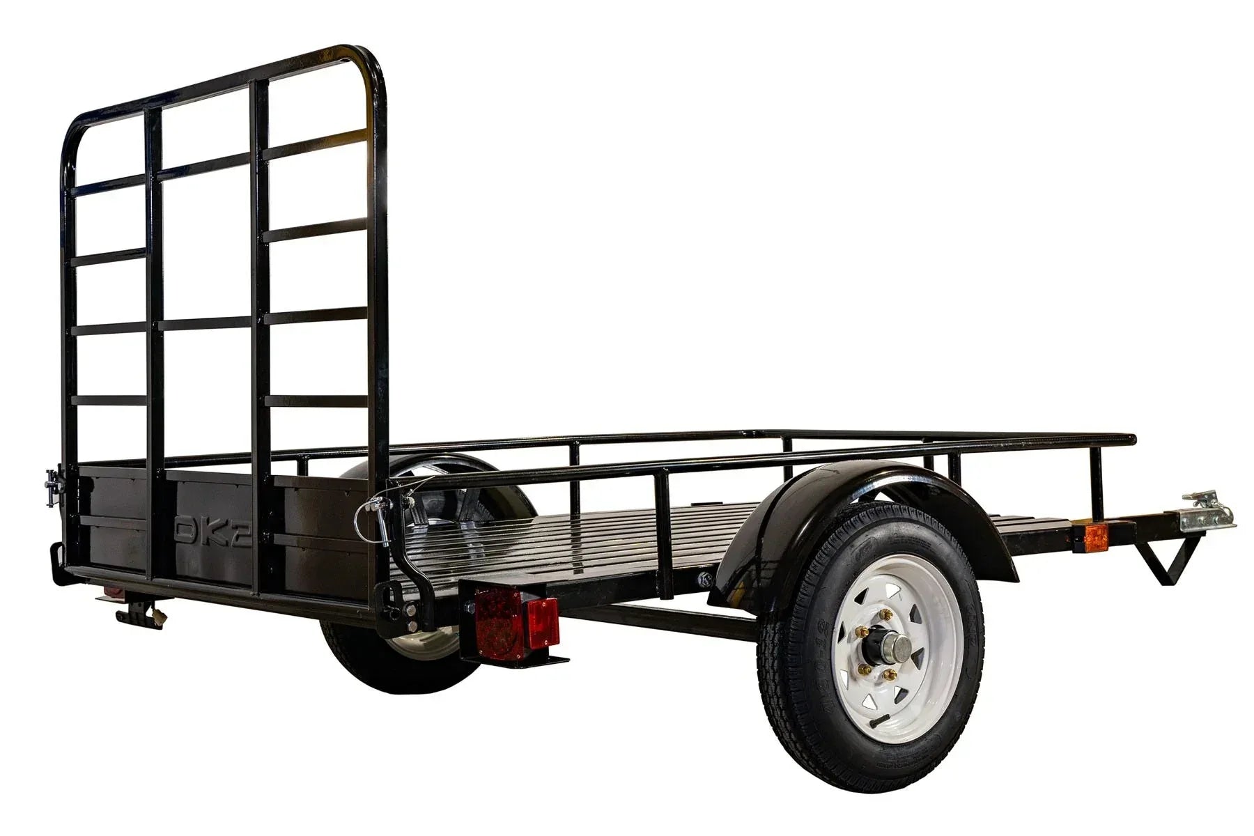 DK2 MMT4X6O 4x6 Ft Steel Dump Utility Trailer | 1,314 LB Payload, DOT LED Lights, UV Powder-Coated - Log Bear Works