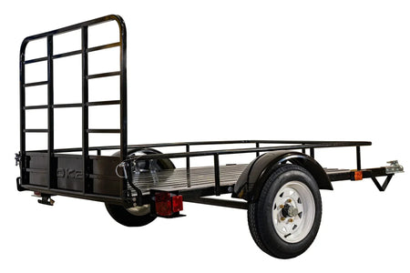 DK2 MMT4X6O 4x6 Ft Steel Dump Utility Trailer | 1,314 LB Payload, DOT LED Lights, UV Powder-Coated - Log Bear Works