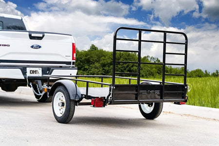 DK2 MMT4X6O 4x6 Ft Steel Dump Utility Trailer | 1,314 LB Payload, DOT LED Lights, UV Powder-Coated - Log Bear Works