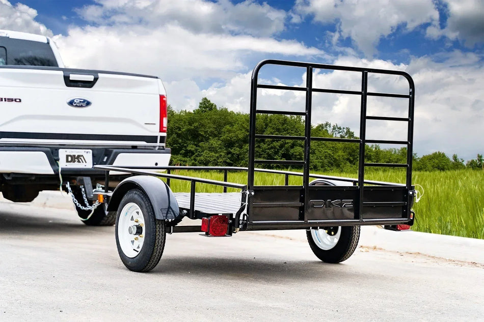 DK2 MMT4X6O 4x6 Ft Steel Dump Utility Trailer | 1,314 LB Payload, DOT LED Lights, UV Powder-Coated - Log Bear Works
