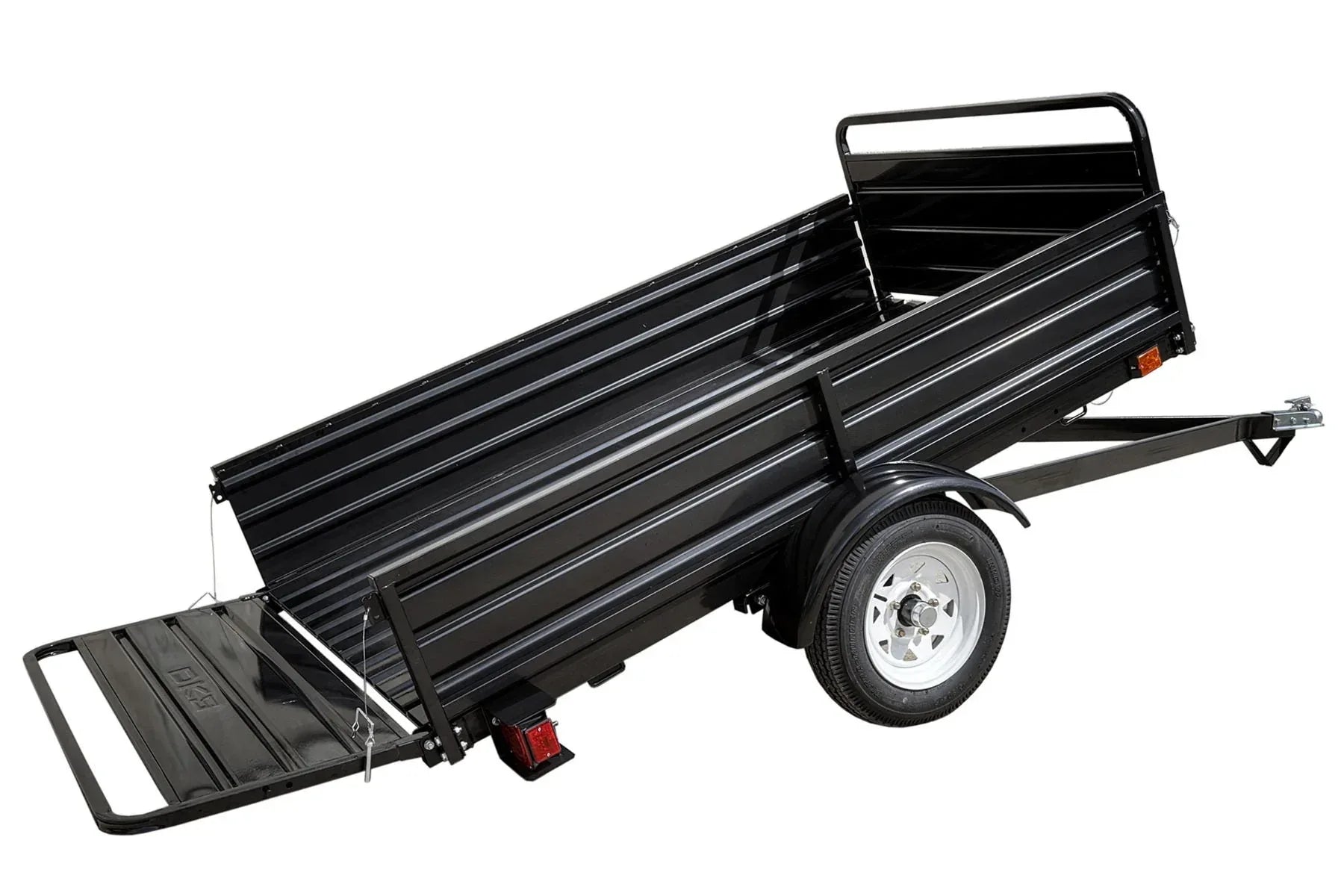 DK2 MMT5X7 4.5x7.5 Ft Steel Dump Utility Trailer | 1,641 LB Payload, Extends to 11.3 Ft, UV Powder-Coated - Log Bear Works