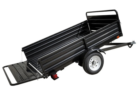 DK2 MMT5X7 4.5x7.5 Ft Steel Dump Utility Trailer | 1,641 LB Payload, Extends to 11.3 Ft, UV Powder-Coated - Log Bear Works