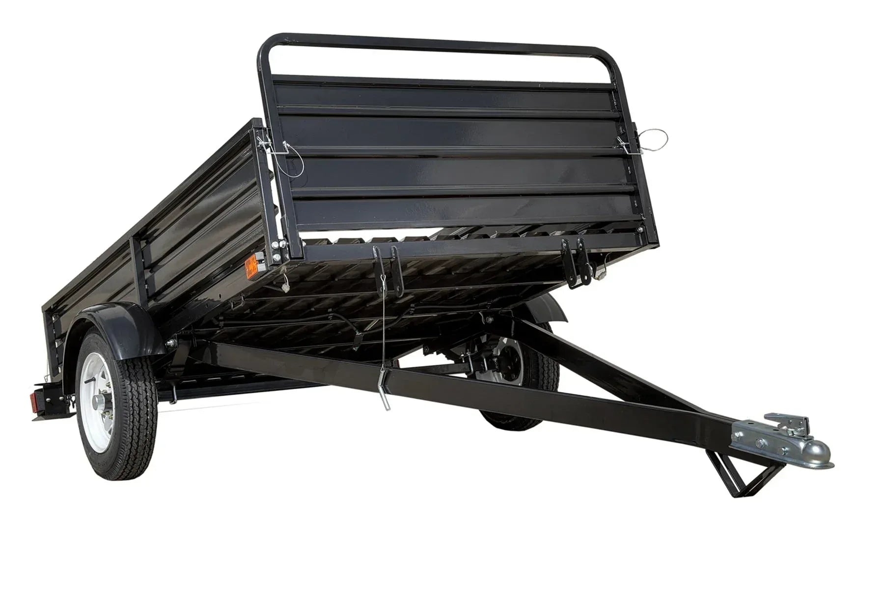 DK2 MMT5X7 4.5x7.5 Ft Steel Dump Utility Trailer | 1,641 LB Payload, Extends to 11.3 Ft, UV Powder-Coated - Log Bear Works