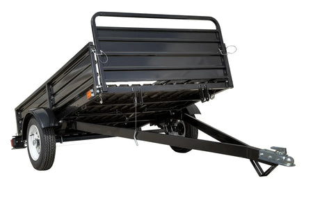 DK2 MMT5X7 4.5x7.5 Ft Steel Dump Utility Trailer | 1,641 LB Payload, Extends to 11.3 Ft, UV Powder-Coated - Log Bear Works