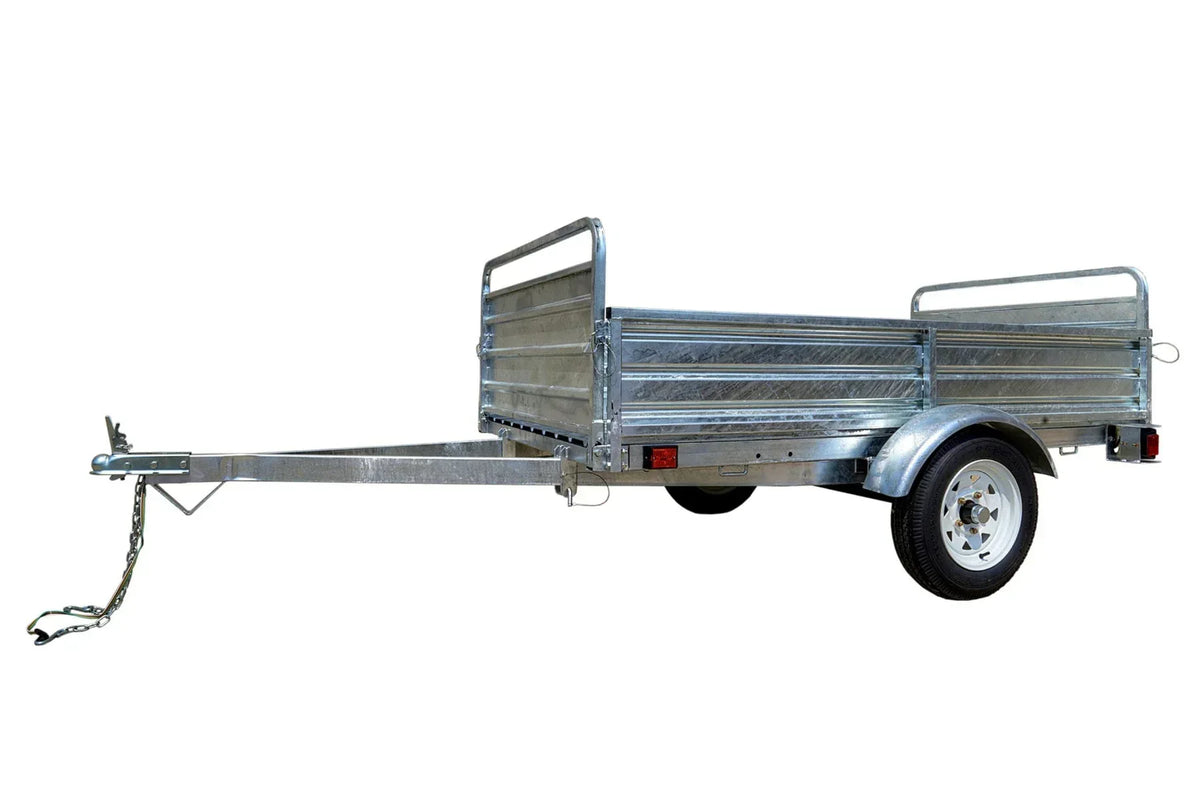 DK2 MMT5X7G 4.5x7.5 Ft Hot-Dipped Galvanized Dump Utility Trailer | 1,637 LB Payload, Extends to 11.3 Ft, DOT LED - Log Bear Works