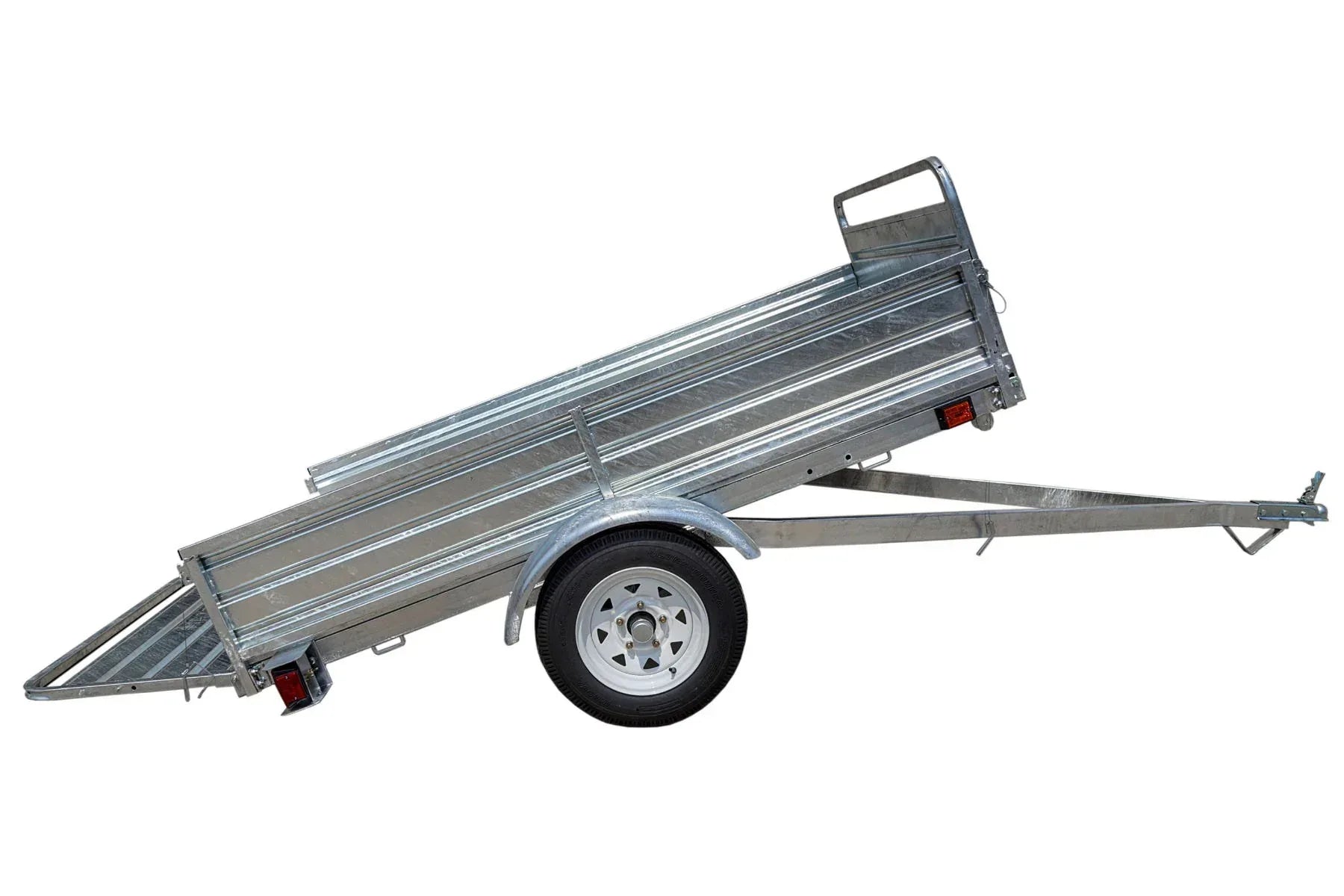 DK2 MMT5X7G 4.5x7.5 Ft Hot-Dipped Galvanized Dump Utility Trailer | 1,637 LB Payload, Extends to 11.3 Ft, DOT LED - Log Bear Works