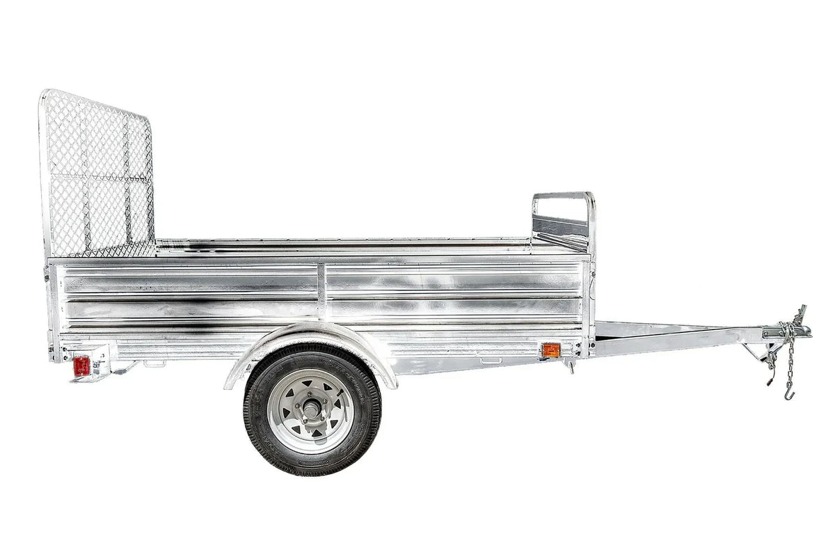 DK2 MMT5X7G-DUG 5x7 Ft Hot-Dipped Galvanized Dump Utility Trailer | 1,619 LB Payload, DOT LED, Rust-Proof - Log Bear Works
