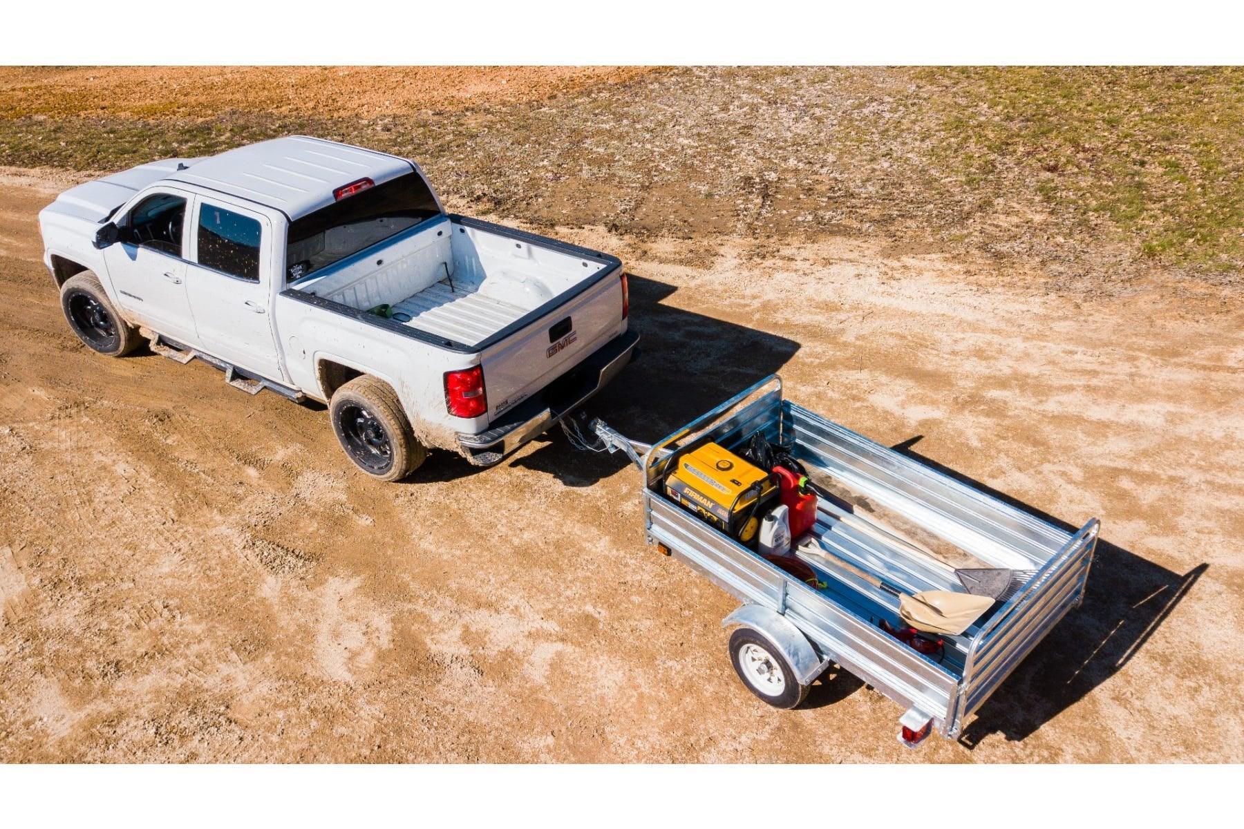 DK2 MMT5X7G 4.5x7.5 Ft Hot-Dipped Galvanized Dump Utility Trailer | 1,637 LB Payload, Extends to 11.3 Ft, DOT LED - Log Bear Works