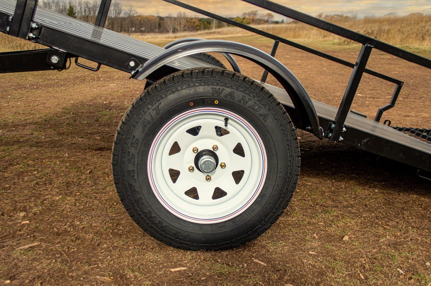 DK2 MMT6X10 Utility Trailer | 1,832 LB Payload, 6x10 Ft Dump Bed, DOT LED Lighting, Road Ready - Log Bear Works
