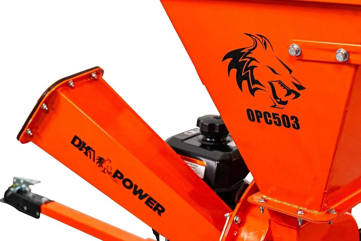 DK2 OPC503 3-Inch Towable Wood Chipper Shredder | 7HP Kohler Engine, Double Edge Blades & Hammer Shredders, EPA & CARB Certified - Log Bear Works