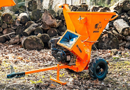 DK2 OPC503 3-Inch Towable Wood Chipper Shredder | 7HP Kohler Engine, Double Edge Blades & Hammer Shredders, EPA & CARB Certified - Log Bear Works