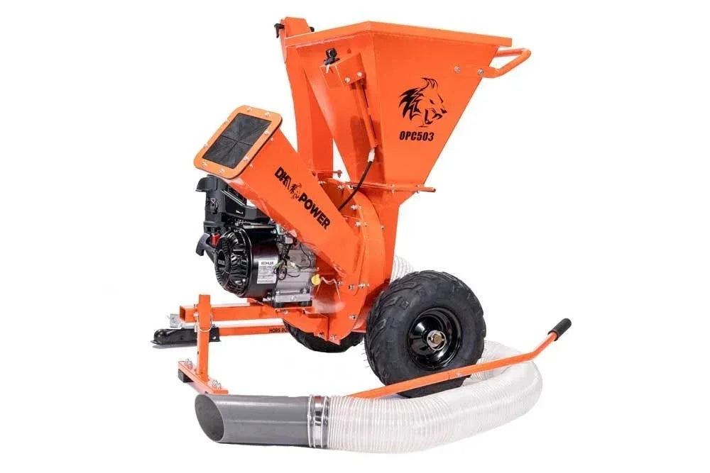 DK2 OPC503V 3-Inch Towable Chipper Shredder Vacuum | 7HP Kohler Engine, Vacuum Kit Included, EPA & CARB Certified - Log Bear Works