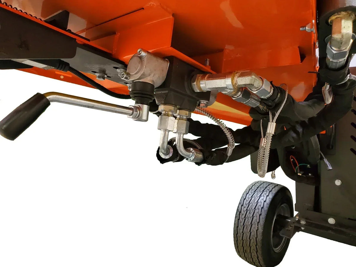 DK2 OPC505AE Towable Brush & Wood Chipper Shredder | 14HP Kohler Electric Start, 5.25-Inch Capacity, Hydraulic Feed Roller - Log Bear Works