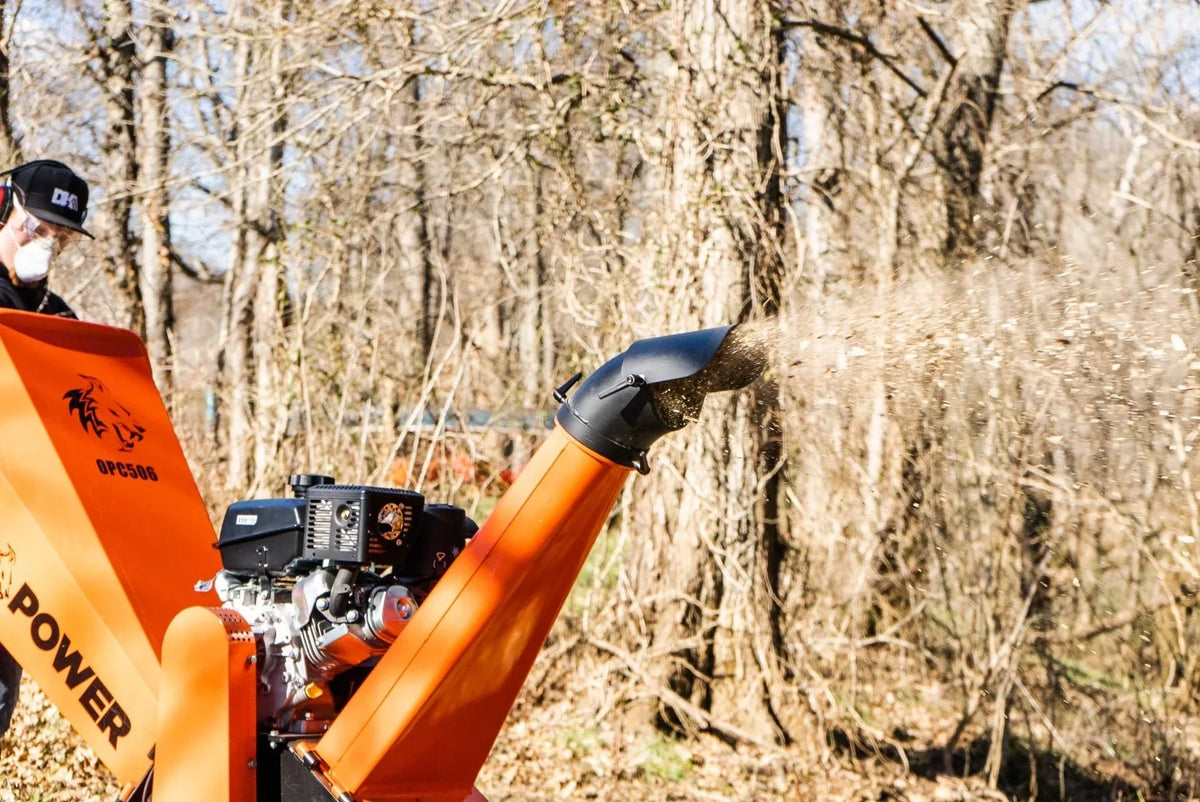 DK2 OPC506 Towable Wood Chipper Shredder | 14HP Kohler Engine, 6.25-Inch Capacity, Cyclonic Drum, EPA & CARB Certified - Log Bear Works