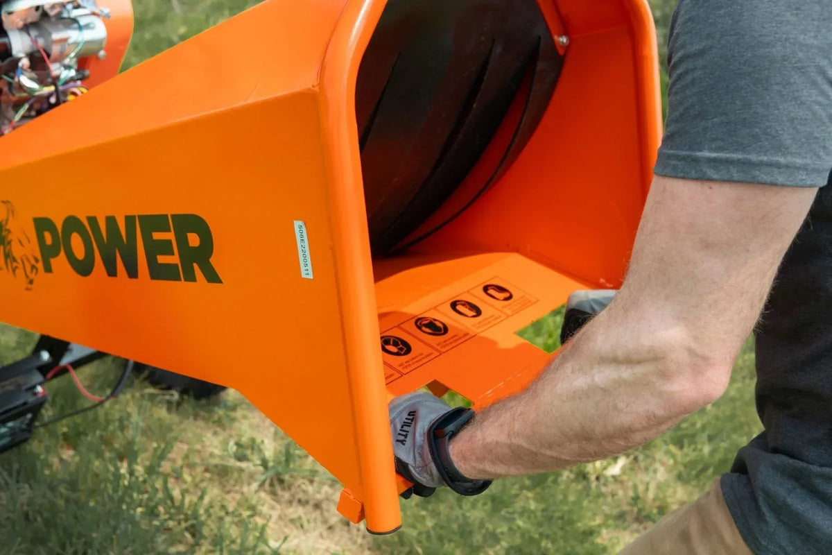 DK2 OPC506E Towable Brush Chipper Shredder | 14HP Kohler Electric Start, 6.25-Inch Capacity, Cyclonic Drum - Log Bear Works