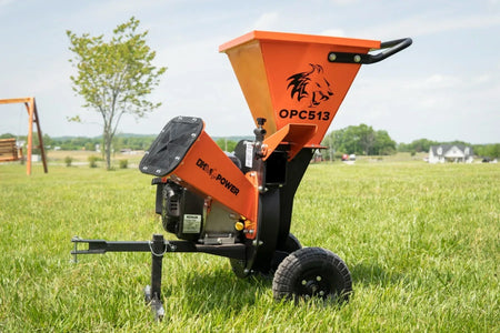 DK2 OPC513 3-Inch Towable Wood & Brush Chipper Shredder | 6.5HP Kohler Engine, Chip Bag Included, Lawn Tractor & ATV Hitch - Log Bear Works