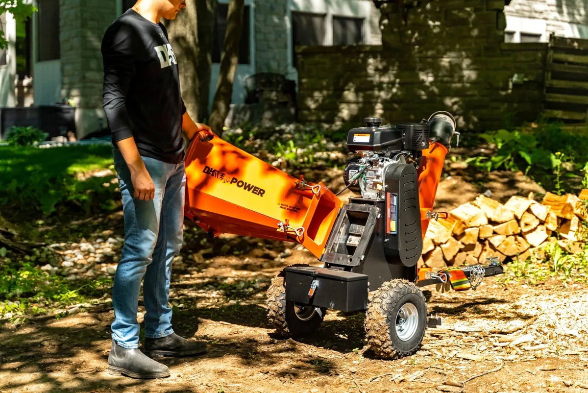 DK2 OPC524 Towable Brush Chipper Shredder | 7HP Kohler Engine, 4-Inch Capacity, EPA & CARB Certified - Log Bear Works