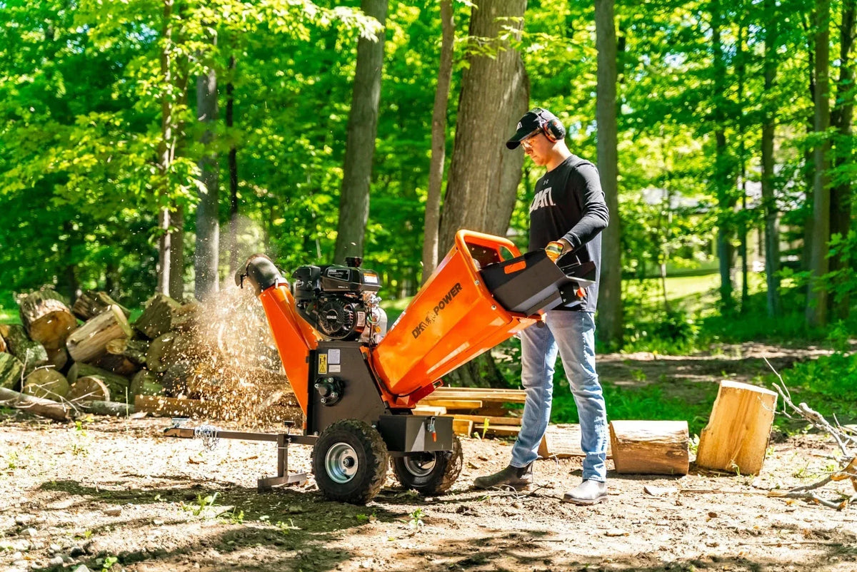 DK2 OPC524 Towable Brush Chipper Shredder | 7HP Kohler Engine, 4-Inch Capacity, EPA & CARB Certified - Log Bear Works
