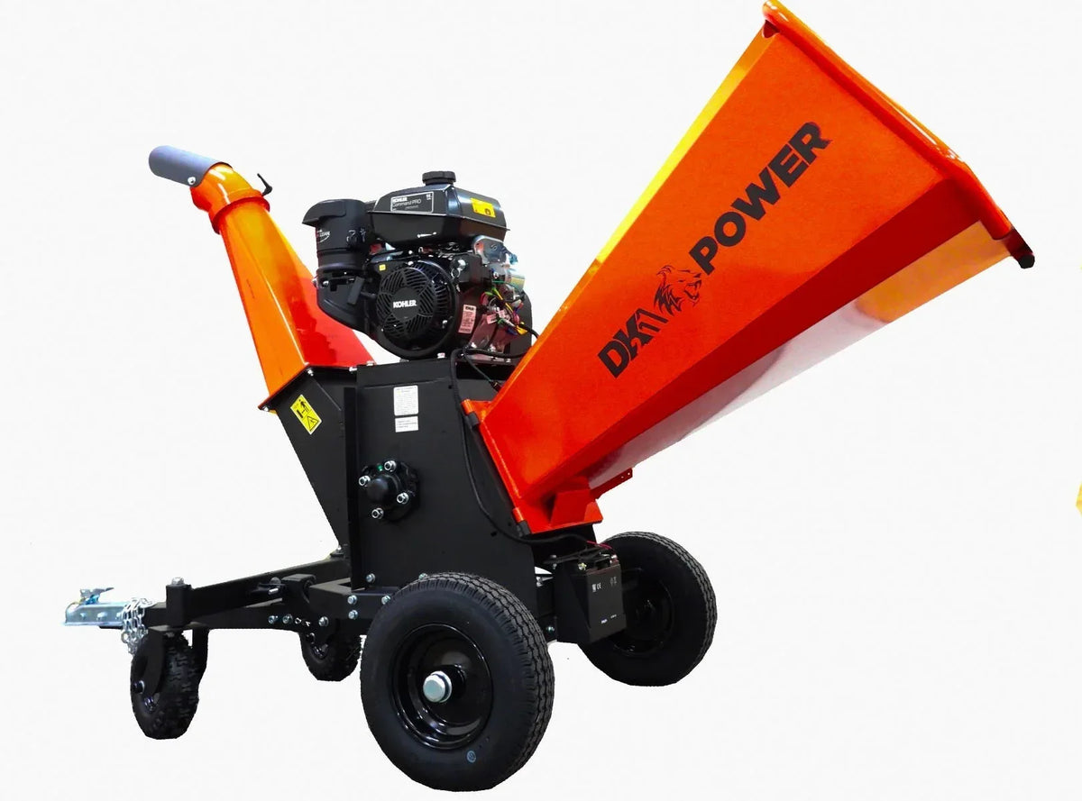 DK2 OPC506E Towable Brush Chipper Shredder | 14HP Kohler Electric Start, 6.25-Inch Capacity, Cyclonic Drum - Log Bear Works