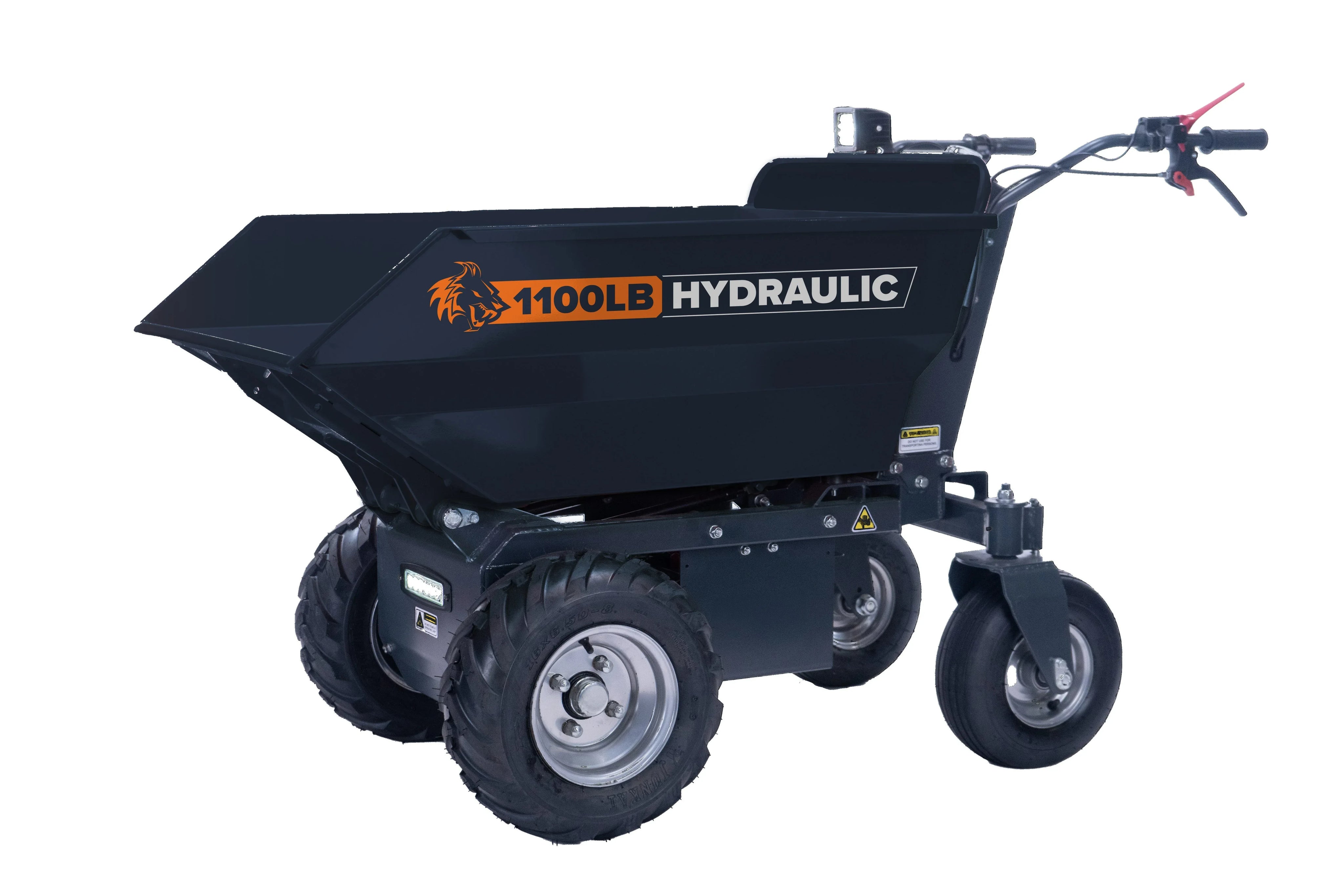 DK2 OPD812 Electric Battery-Powered Dump Cart | 1,100 LB Payload, 8-10 Hour Runtime, All-Terrain Wheels - Log Bear Works