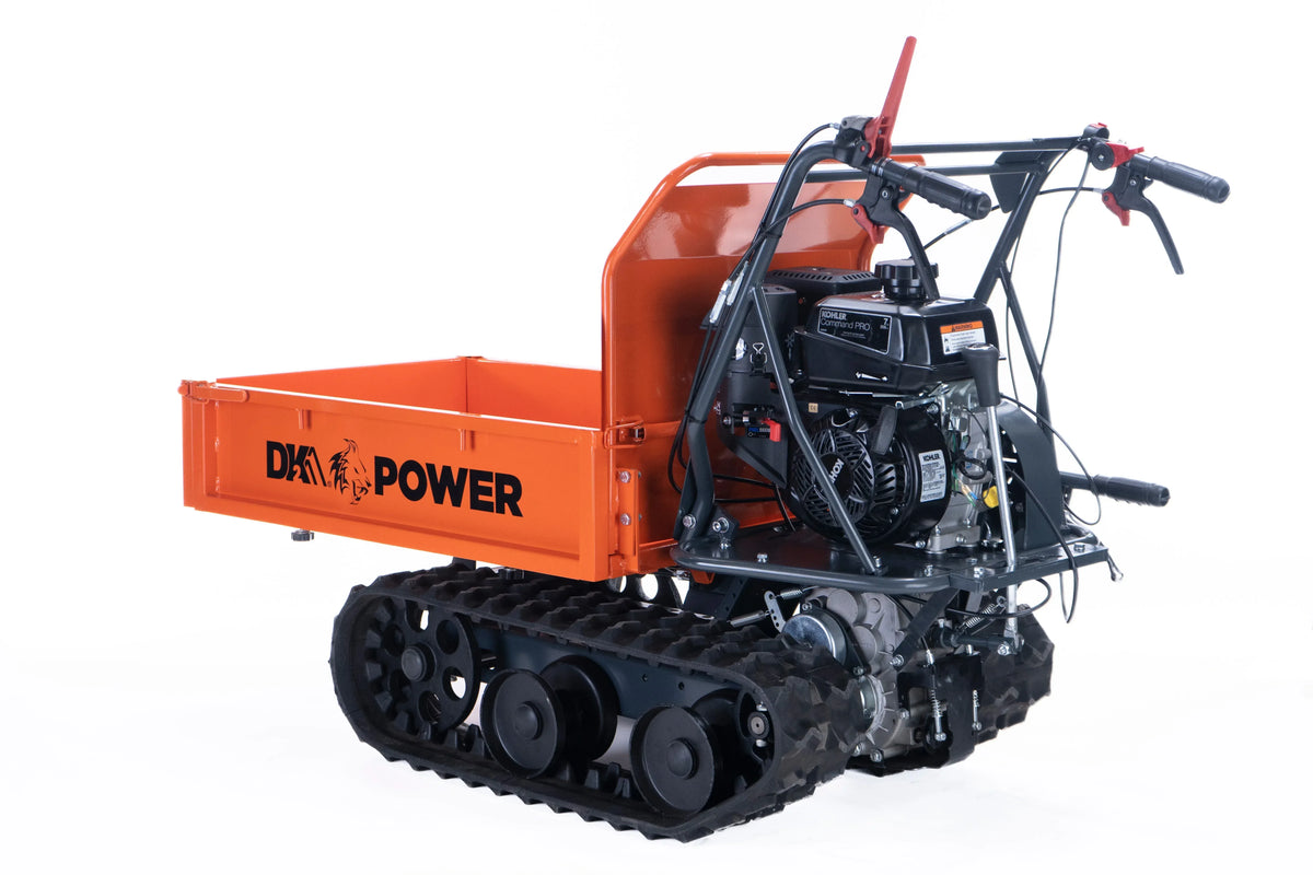 DK2 OPD813 Gas-Powered Dump Cart | 7HP Kohler Engine, 660 LB Payload, Detachable Bucket, Off-Road Tracks - Log Bear Works