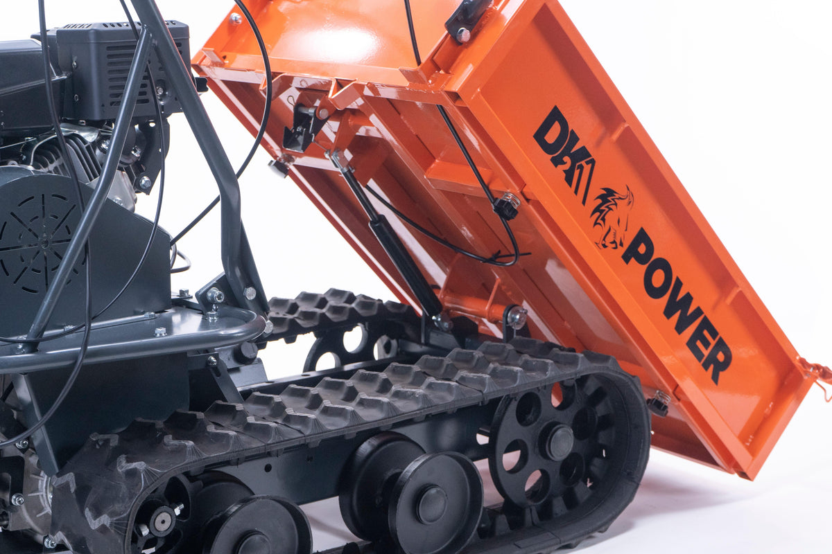 DK2 OPD813 Gas-Powered Dump Cart | 7HP Kohler Engine, 660 LB Payload, Detachable Bucket, Off-Road Tracks - Log Bear Works