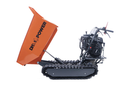 DK2 OPD814 Gas-Powered Hydraulic Dump Cart | 9.5HP Kohler, 1,100 LB Payload, Tracked Off-Road - Log Bear Works
