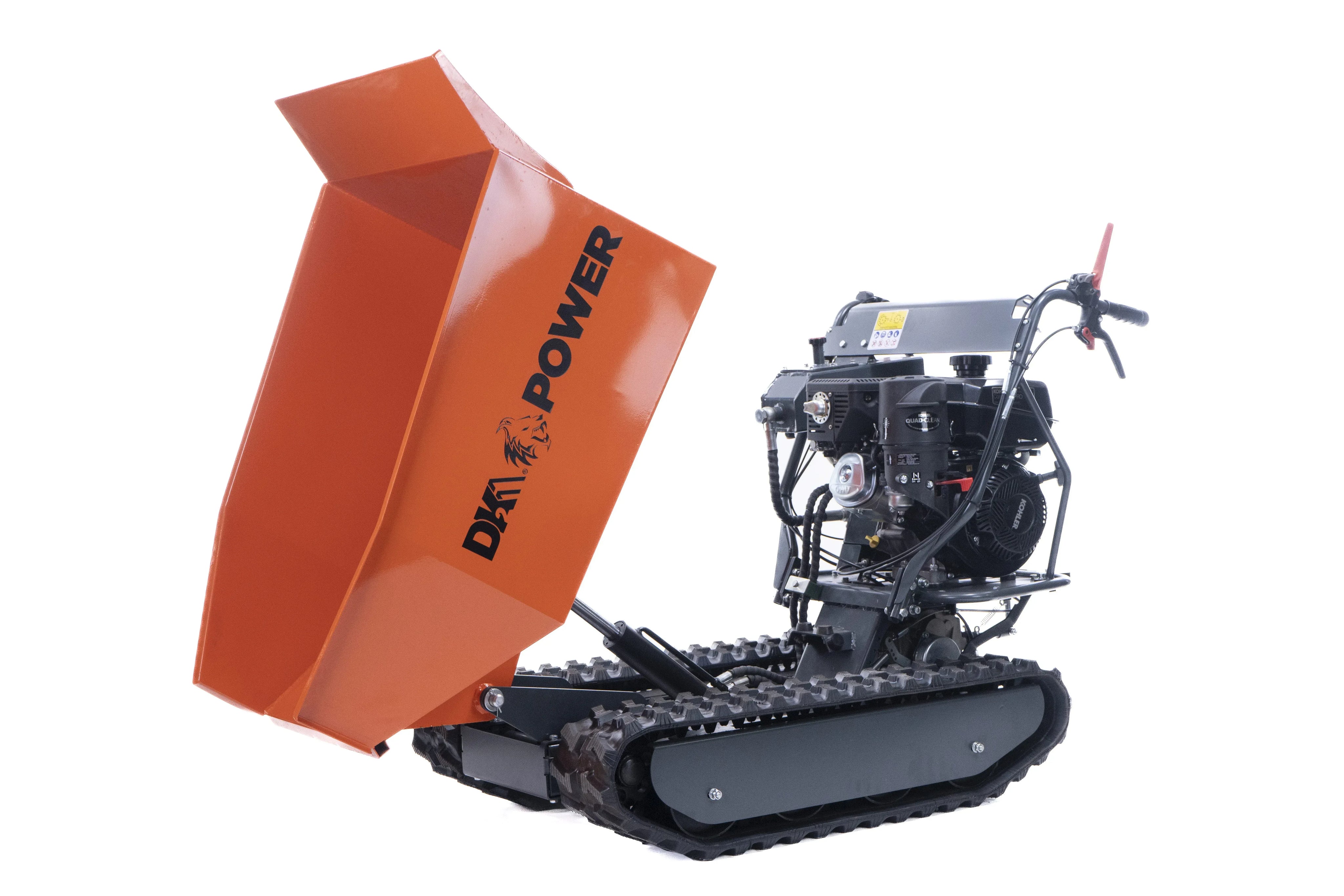 DK2 OPD814 Gas-Powered Hydraulic Dump Cart | 9.5HP Kohler, 1,100 LB Payload, Tracked Off-Road - Log Bear Works