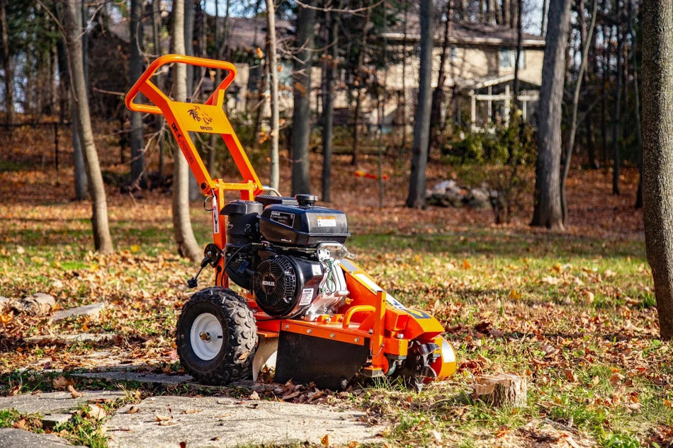 DK2 OPG777 Towable Stump Grinder | 14HP Kohler Engine, 9 Carbide Teeth, 12-Inch Above & 9-Inch Below Ground - Log Bear Works