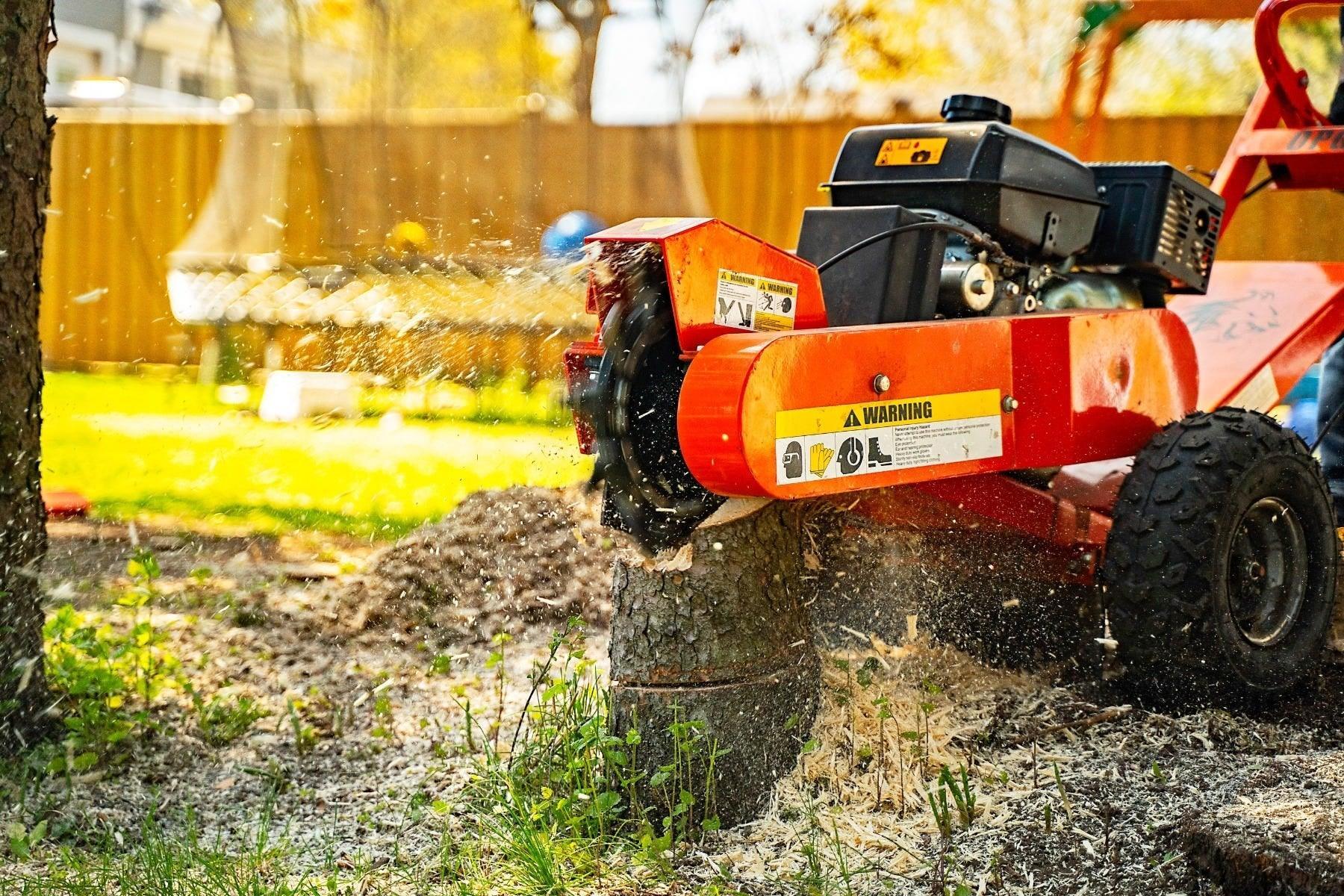 DK2 OPG888E Towable Stump Grinder | 14HP Kohler Electric Start, 12 Carbide Teeth, 14-Inch Above & 10-Inch Below Ground - Log Bear Works