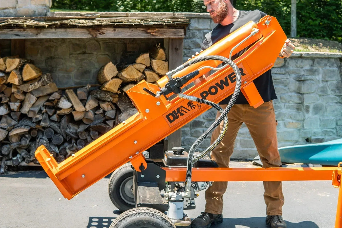 DK2 OPS227 27-Ton Hydraulic Log Splitter | 6.5HP Kohler Engine, 13-Second Cycle, Horizontal & Vertical - Log Bear Works