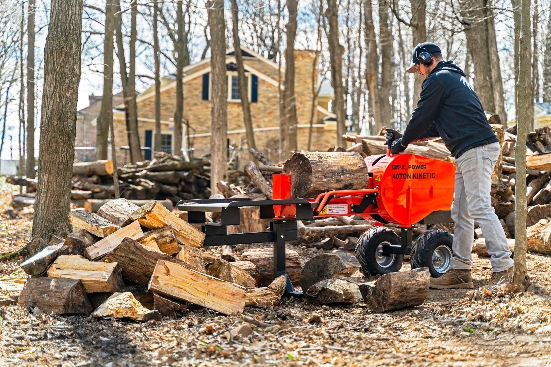DK2 OPS240 Kinetic Log Splitter | 40-Ton, 1-Second Cycle, 7HP Kohler Engine, EPA & CARB Certified - Log Bear Works