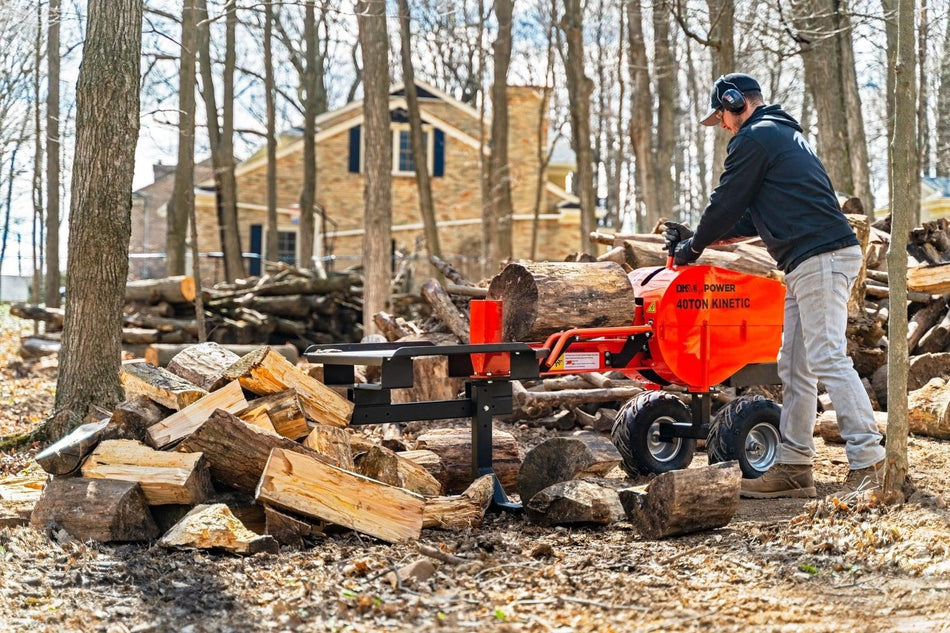 DK2 OPS240 Kinetic Log Splitter | 40-Ton, 1-Second Cycle, 7HP Kohler Engine, EPA & CARB Certified - Log Bear Works