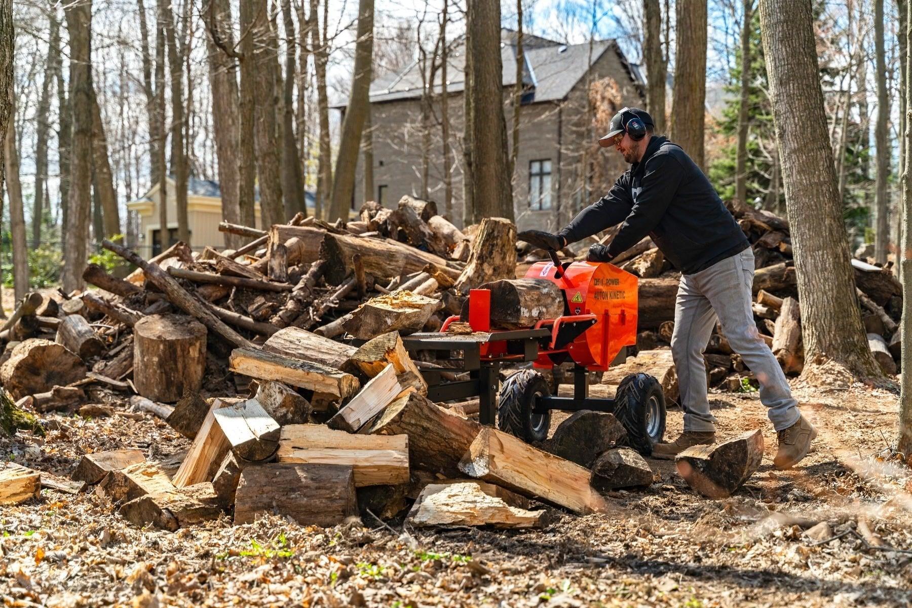 DK2 OPS240 Kinetic Log Splitter | 40-Ton, 1-Second Cycle, 7HP Kohler Engine, EPA & CARB Certified - Log Bear Works