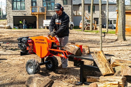 DK2 OPS240 Kinetic Log Splitter | 40-Ton, 1-Second Cycle, 7HP Kohler Engine, EPA & CARB Certified - Log Bear Works