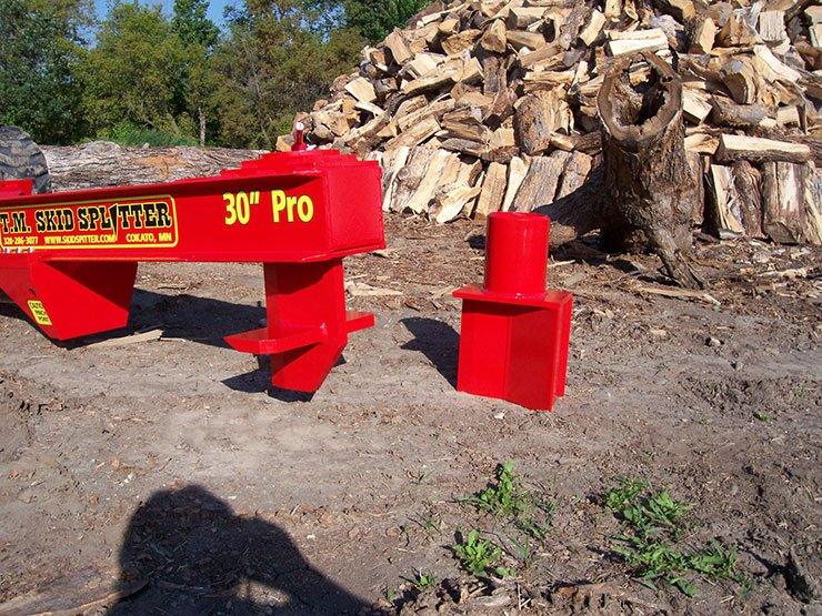 TM Manufacturing Pro 2 SkidSplitter | Patented 3-Wedge System, Universal Skid Steer Mount, USA-Made - Log Bear Works